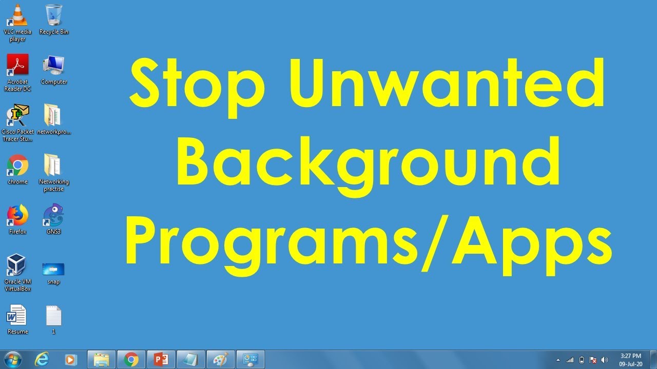 How to stop programs running in background windows 7 - YouTube