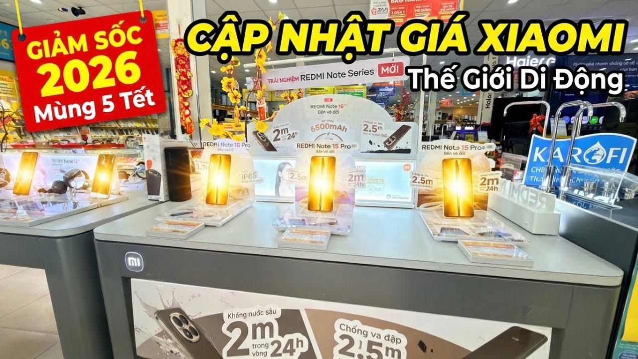 Cập nhật giá điện thoại XIAOMI tại Thế Giới Di Động Ngày Mùng 5 Tết