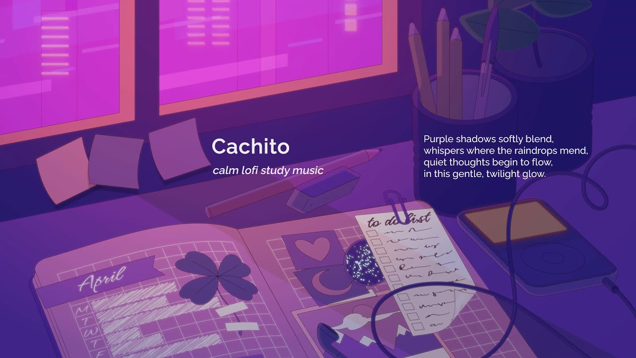 calm lofi study music – relaxing beats for focus  (Purple Aesthetic 💜)