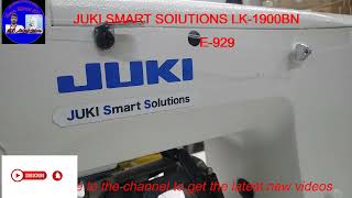 HOW TO REMOVED Error 929 JUKI SMART SOIUTIONS LK-1900BN Bartack sewing Machine