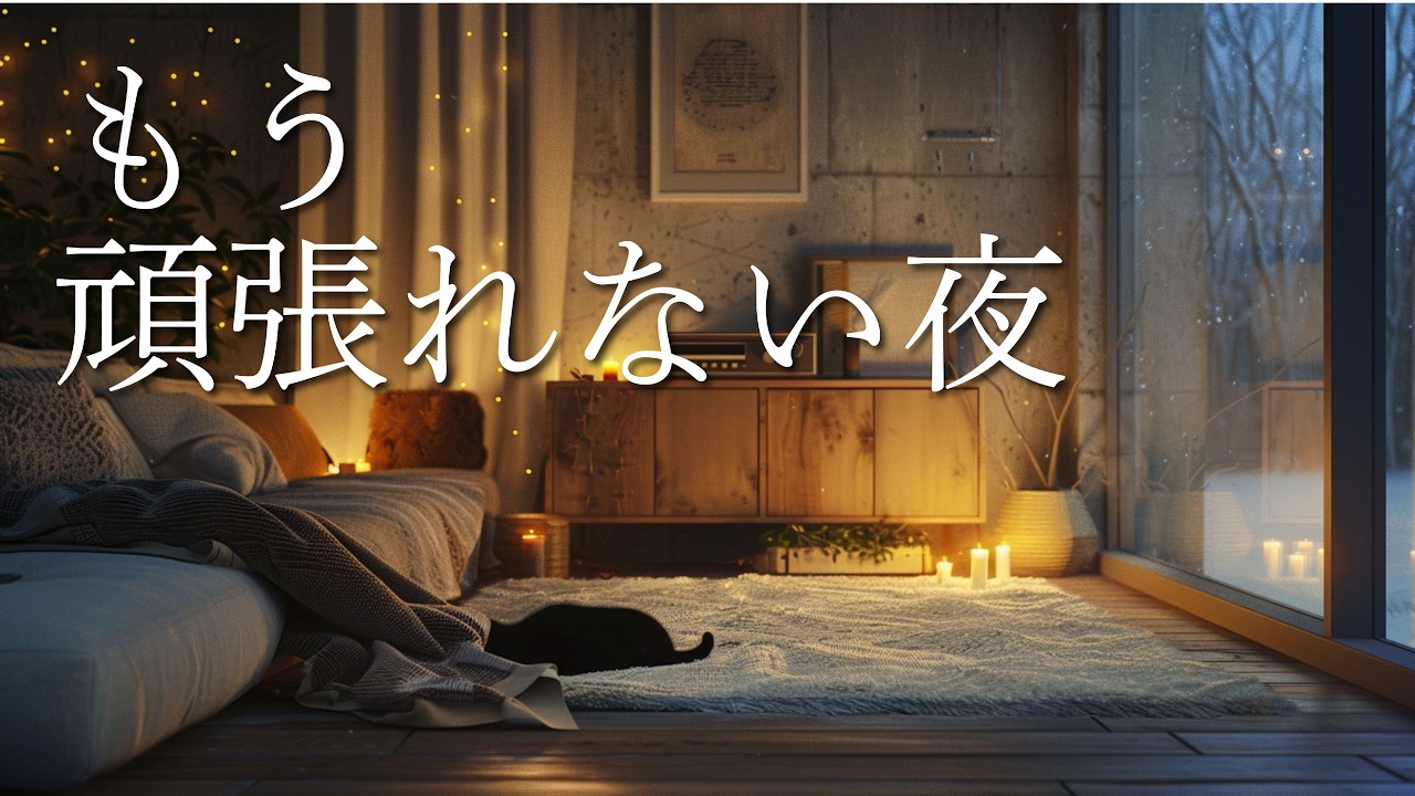 今日はもう頑張れない夜に、ただ静かに流れるLo-Fi。｜Lo-Fi for Nights When You Just Can’t Try Anymore – Calm & Rest