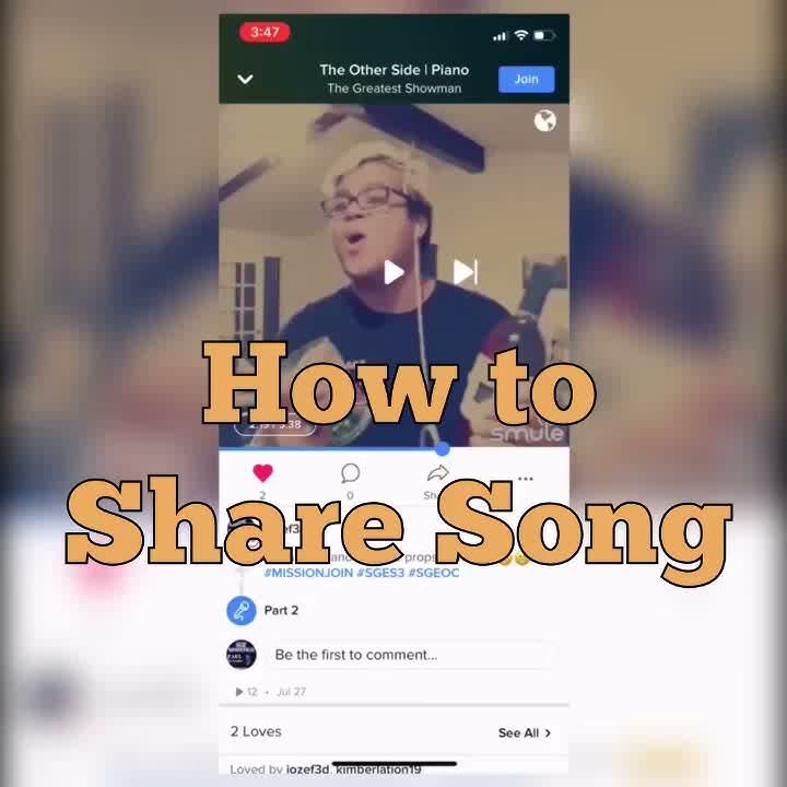 How to share Smule song to LINE app