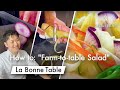 Chef Kazunari Nakamura's ‘farm-to-table salad’ with Michel BRAS tools.