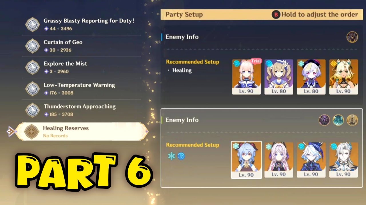 Healing Reserves  | GENSHIN IMPACT Event - Safe Engagement Training