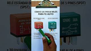 Diferencias entre un rele de 4 y un rele de 5 pines ✅🔥 #rele #mechanic #automobile #automotriz