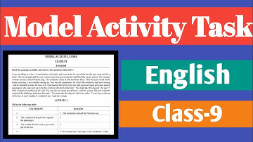 Model Activity Task class-9 English/by EDU CANVAS