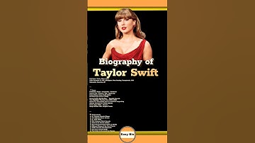 Taylor Swift | The Pop Queen | Easy Bio #shorts  #biography