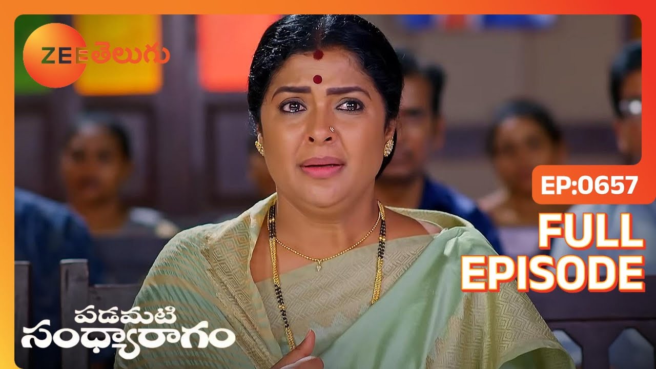 Chalapathy నేరాలను బహిర్గతం చేస్తాడు | Padamati Sandhyaragam | Full Ep. 657 | ZEE Telugu
