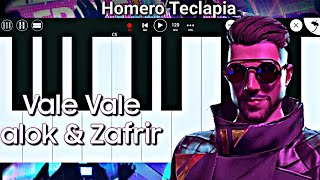 Vale Vale - Alok & Zafrir (PIANO TUTORIAL) Free Fire | Easy Mobile Piano Tutorial