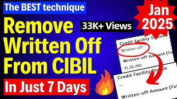 Remove Written Off in Cibil - Just 7 Days #writtenoff #improvecibil #overduecibil