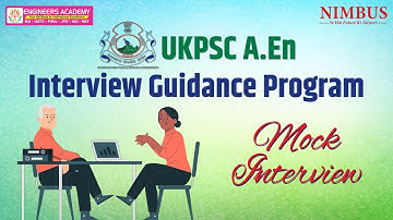 UKPSC Assistant Engineer Mock Interview | Interview Preparation Guidance Program for UKPSC AEn