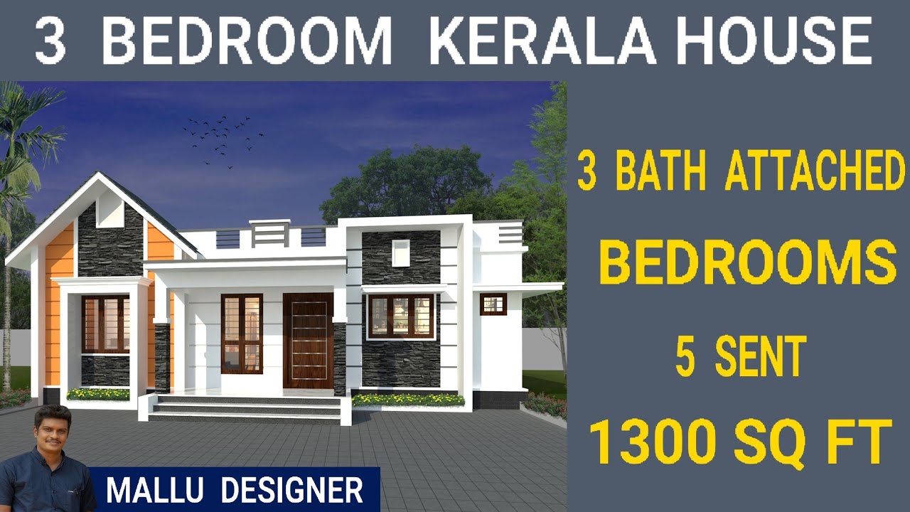 kerala style 3 bedroom house / kerala house plan / kerala house ...