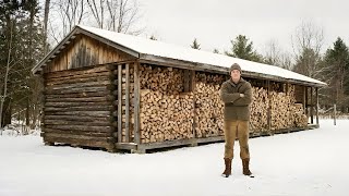 Neighbors Laughed When 17-Year-Old Built a Shed All Around His Cabin — Until His Firewood Stayed Dry