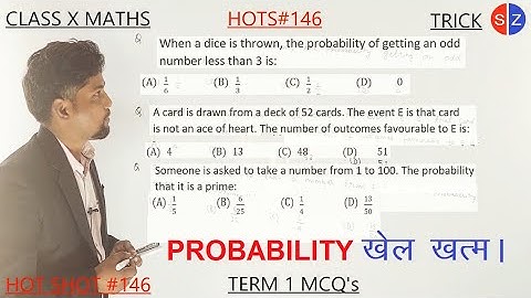 when a dice is thrown, the probability of getting an odd number less than 3 is #term #probability