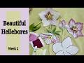 Embroidered Hellebores Detailed Close Up Stitching Technique Thread Work Tutorial