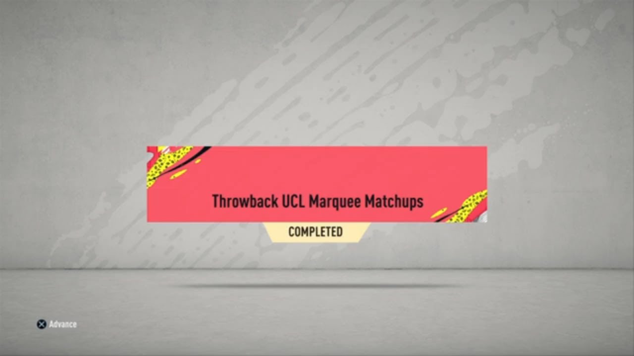FIFA 20 Throwback UCL Marquee Matchups