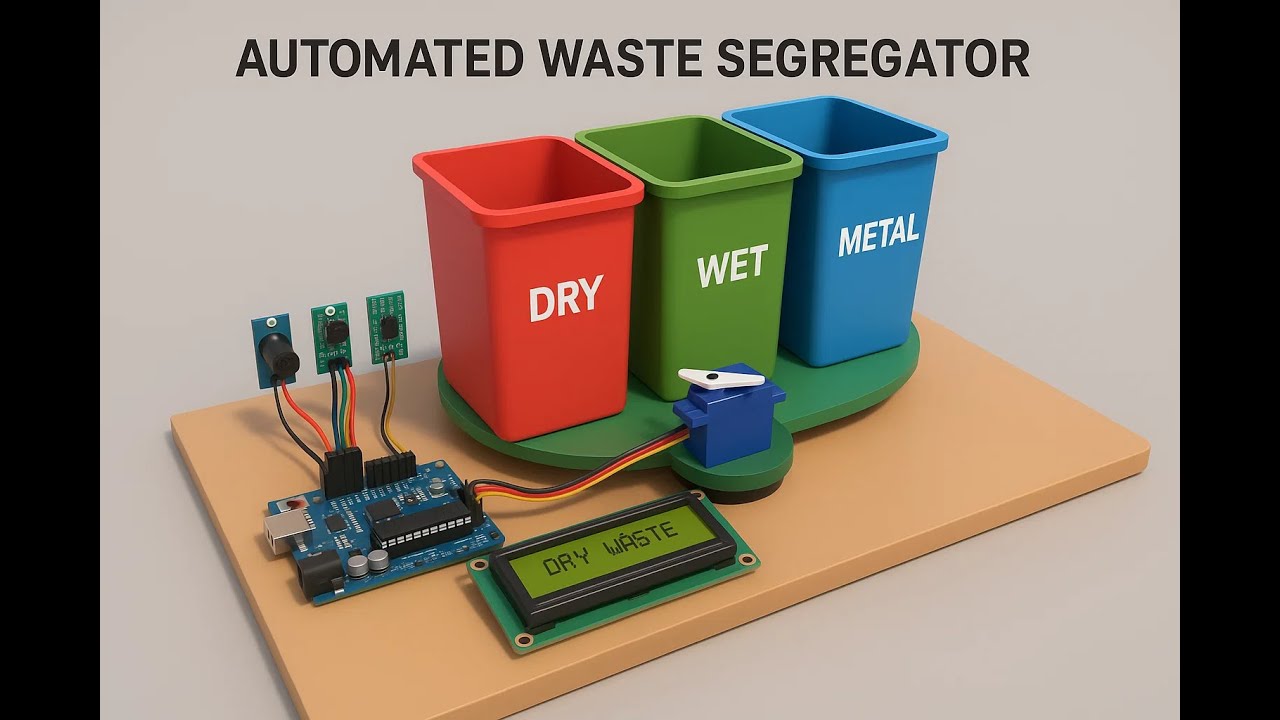 HVS-3069. Automated Waste Segregator #dry wet and metal# ...