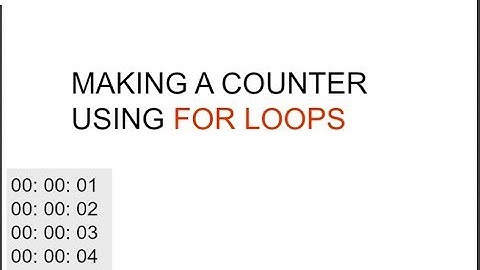 C Program 01: Making a counter using nested for loop