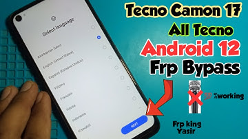 All Tecno Android 12 Frp bypass|Tecno Camon 17 frp bypass|TECNO CG6j FRP BYPASS|TECNO GOOGLE UNLOCK|