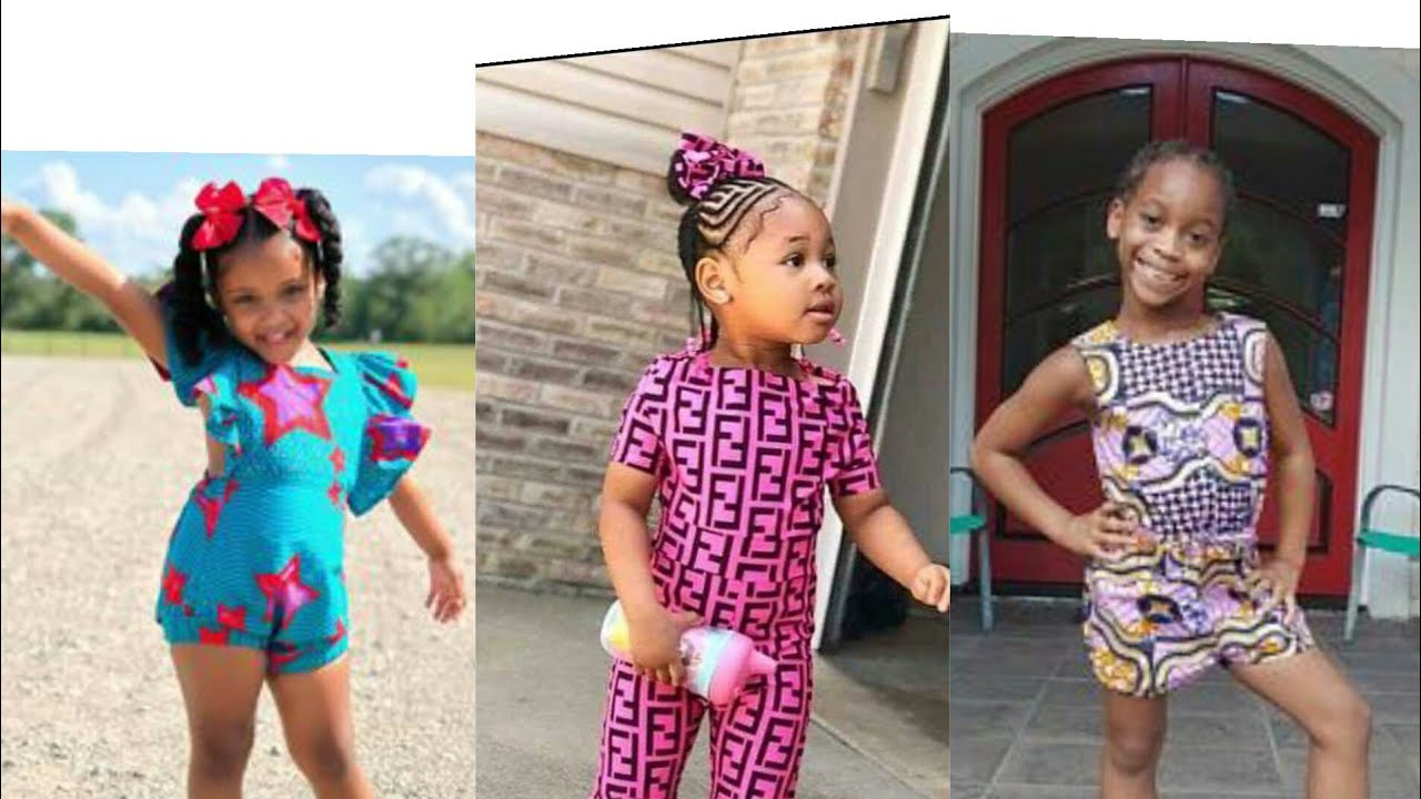 Most stylish Ankara rompers and jumpsuit for kids || African dresses for girl child