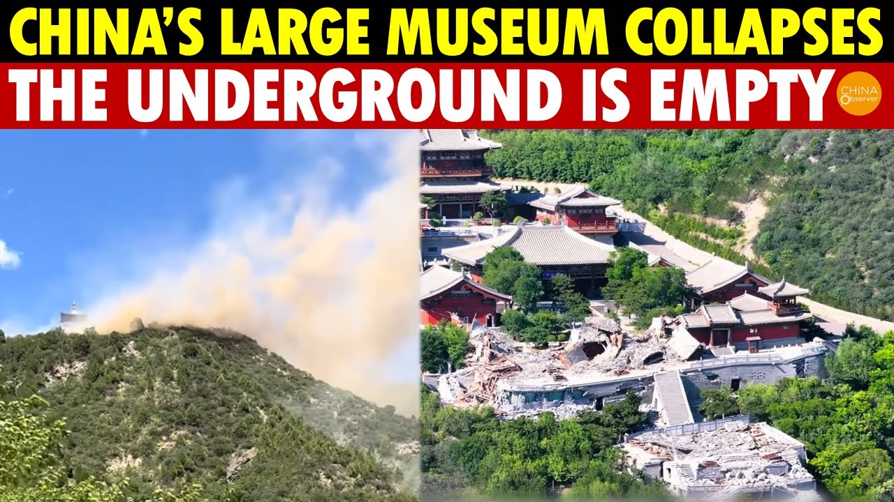 A Loud Crash, Thick Yellow Smoke Rises, China’s Large Museum Collapses, the Underground Is Empty