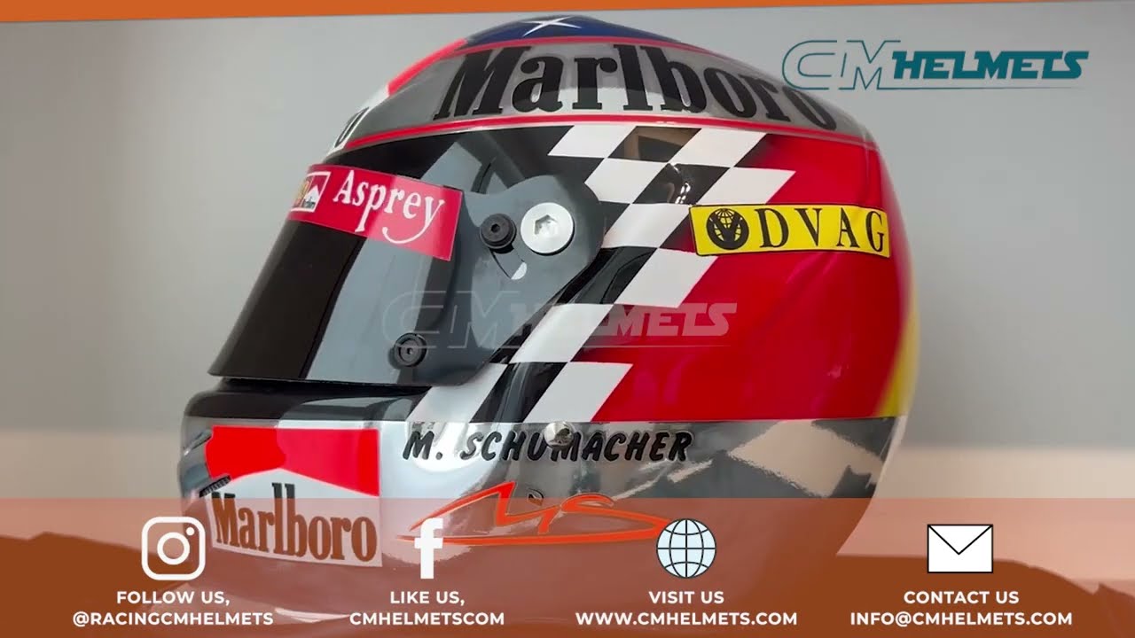 MICHAEL SCHUMACHER 1998 SUZUKA GP F1 REPLICA HELMET FULL SIZE