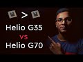 HELIO G35 VS HELIO G70! with PUBG Test. [Hindi]