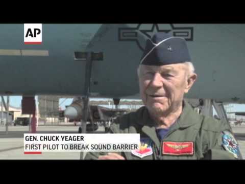 Yeager re-enacts historic flight to break sound barrier