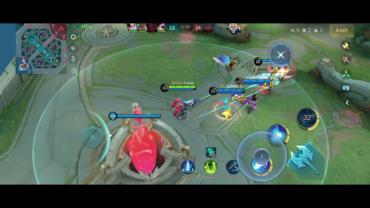 Layla epic comeback 11 point #mobilelegends #wonosobo #laylatersakit