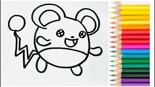 Pokemon Pink Marill Easy Drawing And Coloring