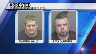 Evansville men arrested after $12k of items stolen from storage unit