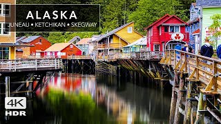 Alaska 4K  Cruise Towns  Juneau, Skagway, Ketchikan  Cinematic Relaxation with calming music.