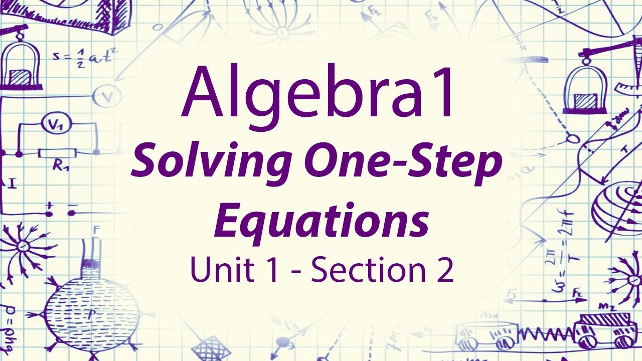 Algebra 1: Unit 1 - 2 Solving One-Step Equations - YouTube