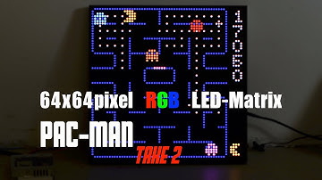 Pac Man LED-matrix 64x64 pixel RGB in Arduino C++ : Take 2 on a RP2040
