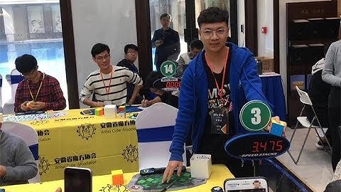 Yusheng Du(杜宇生)3.47 3x3x3 Cube World Record Single! (Original Security Camera Angle)