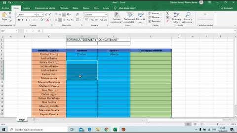 FORMULA EXTRAE Y CONCATENAR