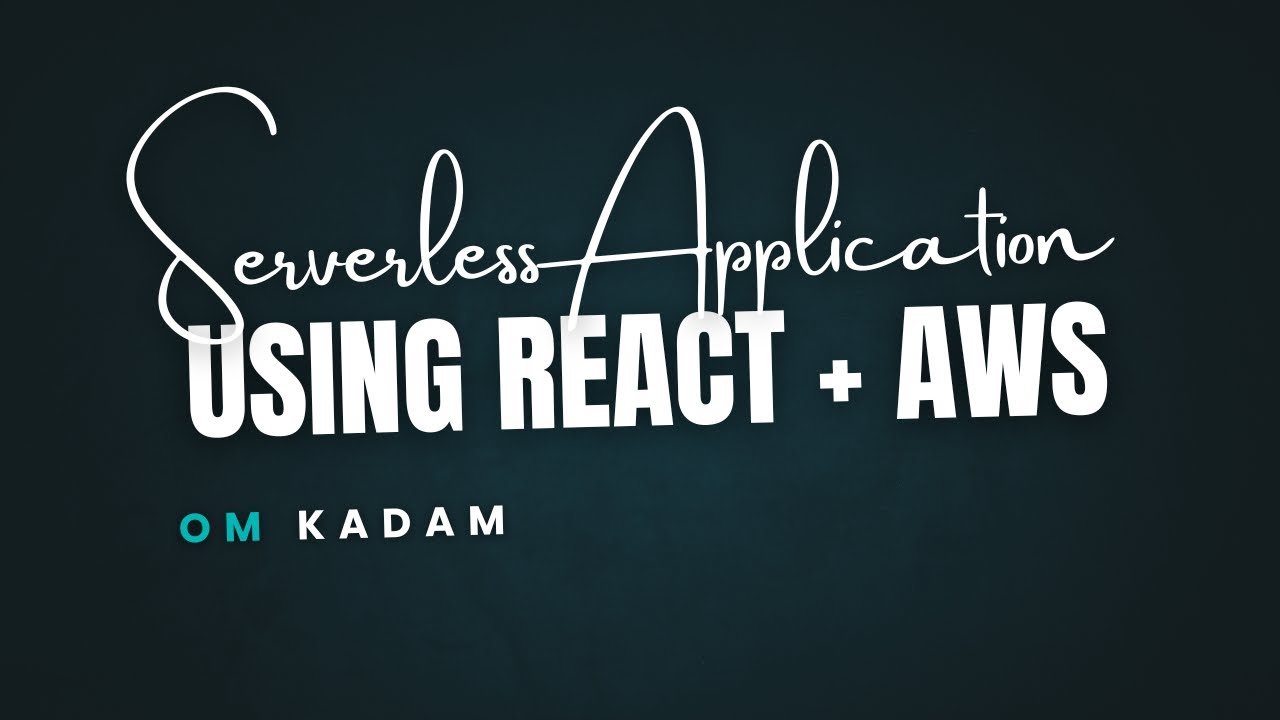 Serverless application using react and AWS - YouTube