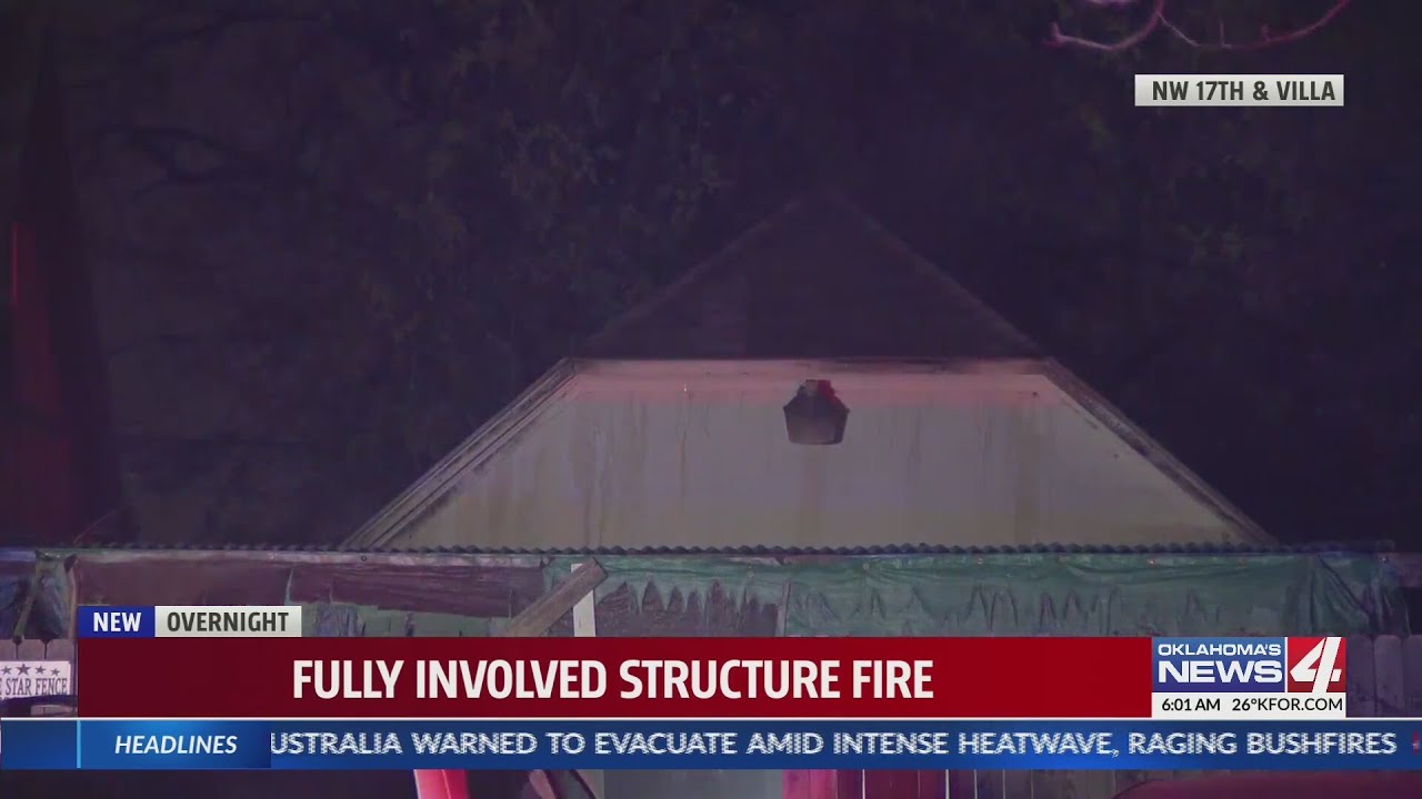 Fire crews knock down structure fire in NW Oklahoma City - YouTube