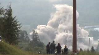 Trojan nuclear power planet cooling tower implosion, OR, 2006-05-21