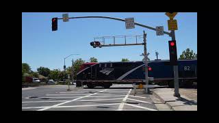 Amtrak 82 Phase VII California Zephyr 6 East [South] Yosemite St. Railroad Crossing, Roseville CA