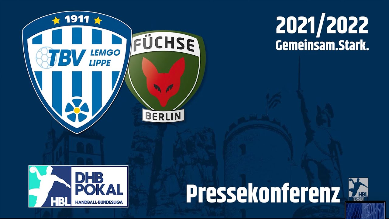 Pressekonferenz TBV Lemgo Lippe - Füchse Berlin (Achtelfinale DHB-Pokal)