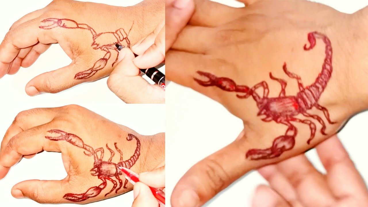 scorpion | Henna tattoo designs, Henna tattoo, Simple henna tattoo