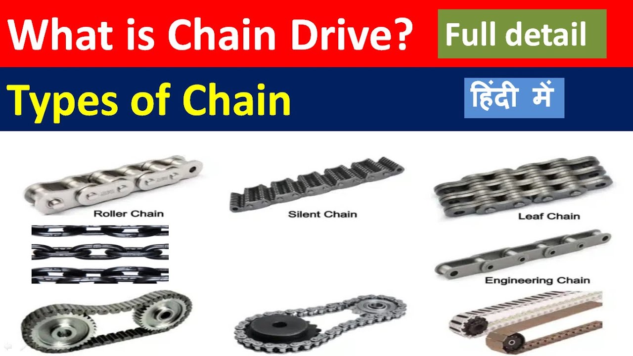 Chain drive in Hindi Chain drive Chain drive mechanism Types of