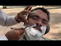 Relaxing and Calming in Street Barber I Mohhamad Waris Barber ASMR IIndian  Street Barber