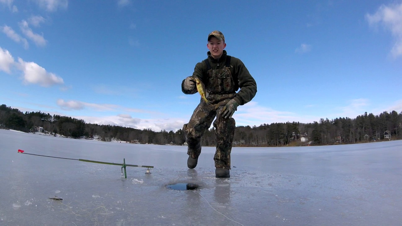 Ice fishing NH 2016!! YouTube