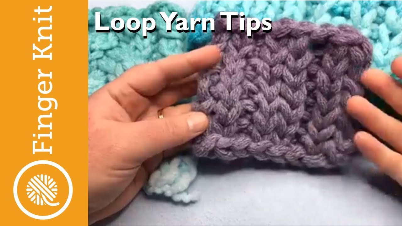 COZY LOOP YARN BLANKET, EASY FINGER KNITTING