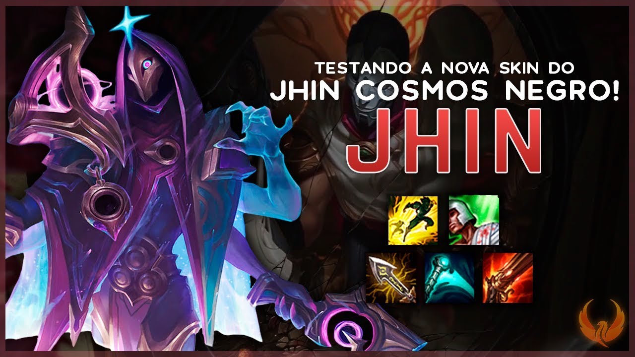 A nova skin do Jhin Cosmos Negro ainda - League of Legends