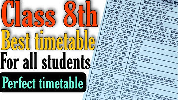 timetable for class 8th | study timetable | hamari kaksha