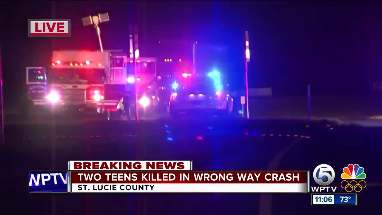 2 teens killed, 2 people injured in St. Lucie County wrong-way crash ... 2 teens killed, 2 people injured in St. Lucie County wrong-way crash ...