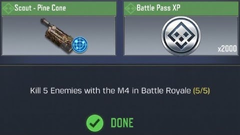 Call Of Duty Mobile Kill 5 Enemies with the M4 in Battle Royale Task Complete